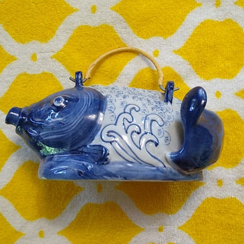 Koi fish *Blue & White Oriental Vintage